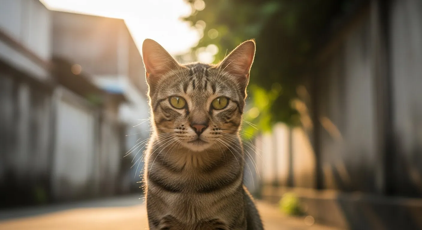 Community cat receiving veterinary care through a WARN-funded sterilisation programme